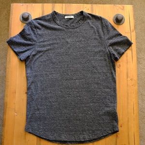 Buck Mason Tri-Blend Curved Hem Tee - Charcoal